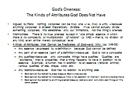 God’s Oneness: