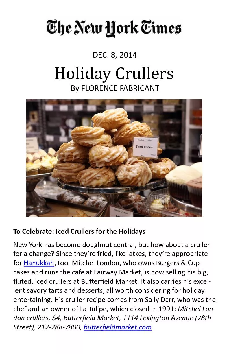 Holiday Crullers