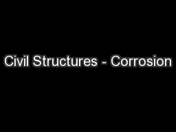 Civil Structures - Corrosion