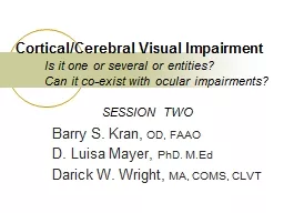 Cortical/Cerebral Visual Impairment