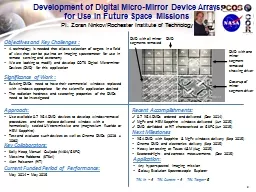 Development of Digital Micro-Mirror Device Arrays for Use i