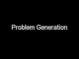 Problem Generation