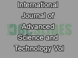 International Journal of Advanced Science and Technology Vol