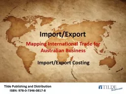 Import/Export Costing