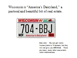 Wisconsin is “America’s