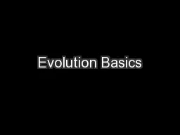 Evolution Basics