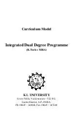 Curriculum Model Integrated Dual Degree Programme B