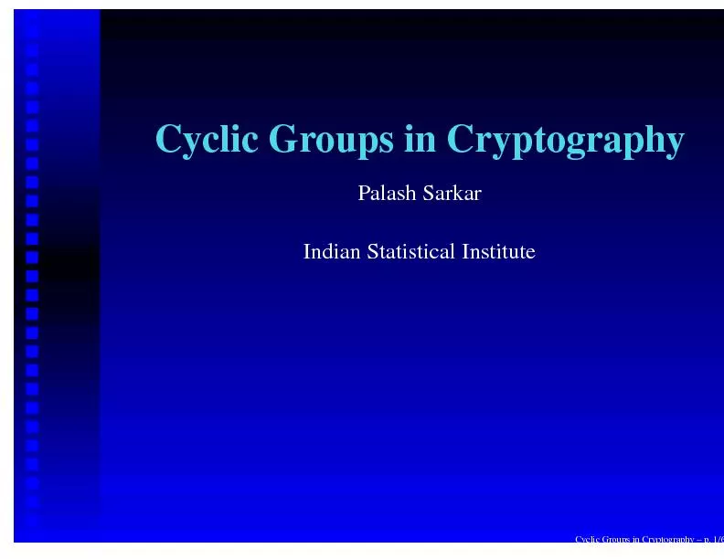 CyclicGroupsinCryptography