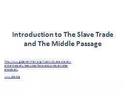 Introduction to The Slave Trade and The Middle Passage