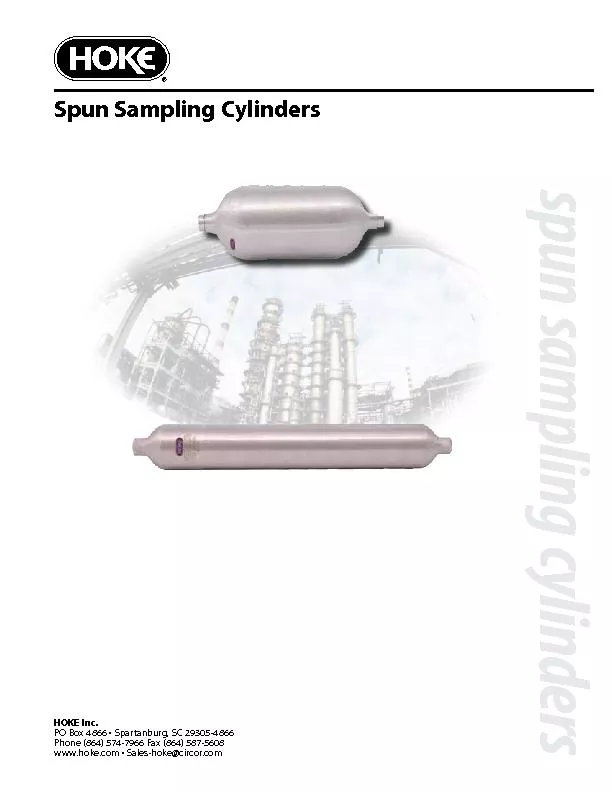 Spun Sampling Cylinders