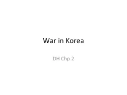 War in Korea
