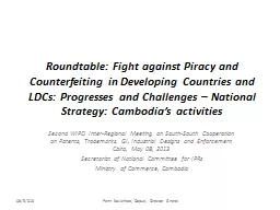 Roundtable: Fight against Piracy and Counterfeiting in Deve