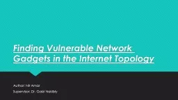 Finding Vulnerable Network Gadgets in the Internet Topology