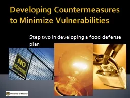 Developing Countermeasures to Minimize Vulnerabilities