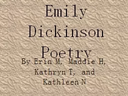 Emily Dickinson Poetry