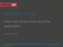 Waterloo Trivia