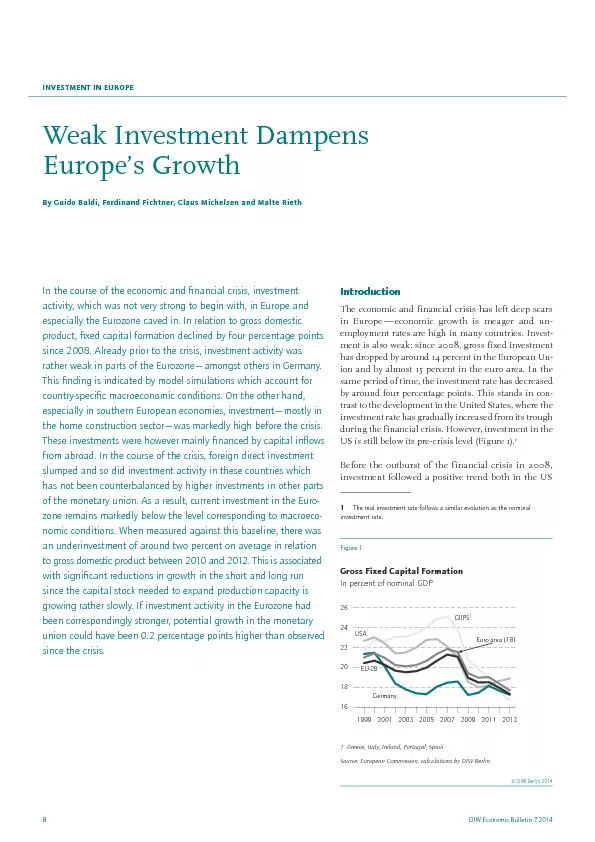 DIW Economic Bulletin 7.2014In the course of the economic and nancial