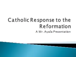 Catholic Response to the Reformation