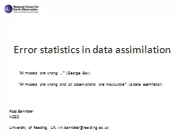 Error statistics in data assimilation