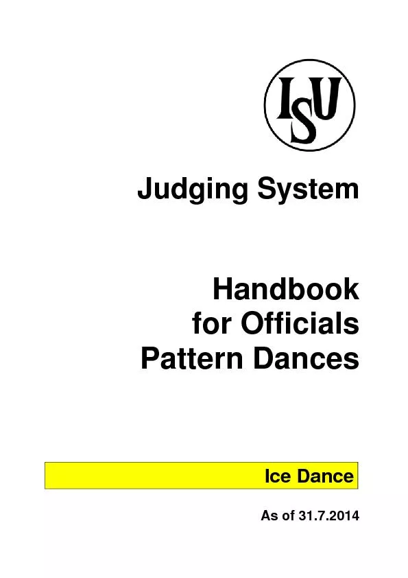 Judging System Handbook for Officials Pattern Dances