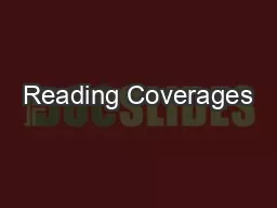 Reading Coverages