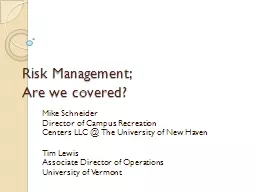 Risk Management;
