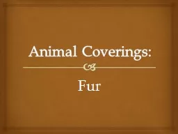 Animal Coverings: