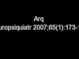 Arq Neuropsiquiatr 2007;65(1):173-175