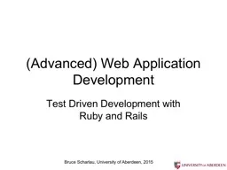 (Advanced) Web Application Development