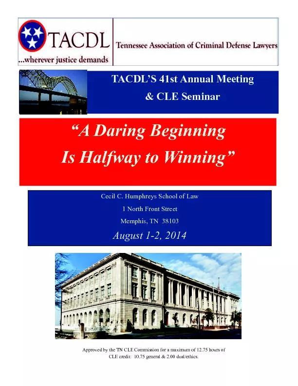 TACDL’S 41st Annual Meeting