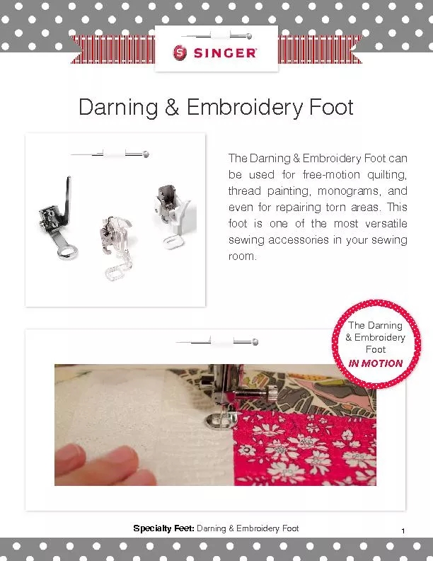 Darning & Embroidery Foot