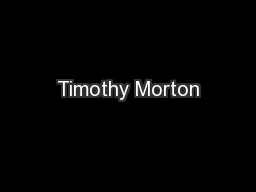 Timothy Morton