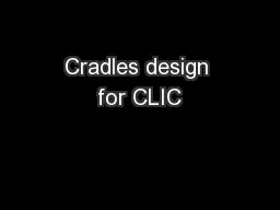 Cradles design for CLIC
