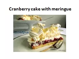 Cranberry cake with meringue