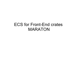 ECS for Front-End crates MARATON