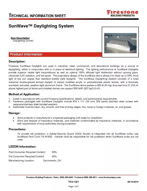 SunWave™ DaylightingSystem