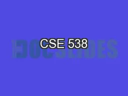 CSE 538