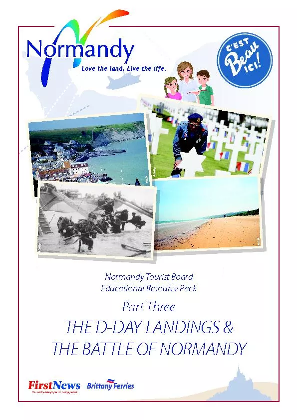 Normandy Tourist BoardEducational Resource PackPart ThreeTHE D-DAY LAN