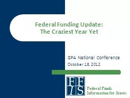 Federal Funding Update: