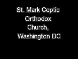 St. Mark Coptic Orthodox Church, Washington DC