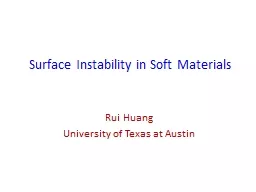 Surface Instability in Soft