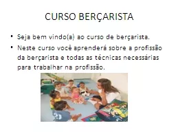 CURSO BERÇARISTA