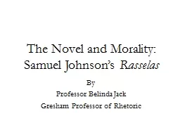 The Novel and Morality: