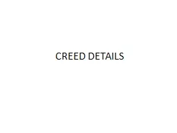 CREED DETAILS