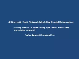 A Kinematic Fault Network Model