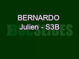 BERNARDO Julien - S3B