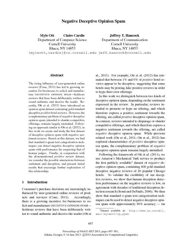 ProceedingsofNAACL-HLT2013,pages497–501,Atlanta,Georgia,9–14