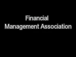 Financial Management Association