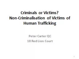 Criminals or Victims?