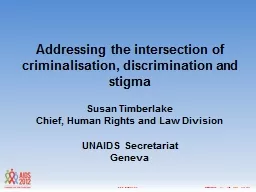 Addressing the intersection of criminalisation, discriminat